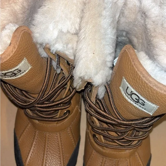 UGG Tan and Black Ankle Boots - Picture 4 of 7